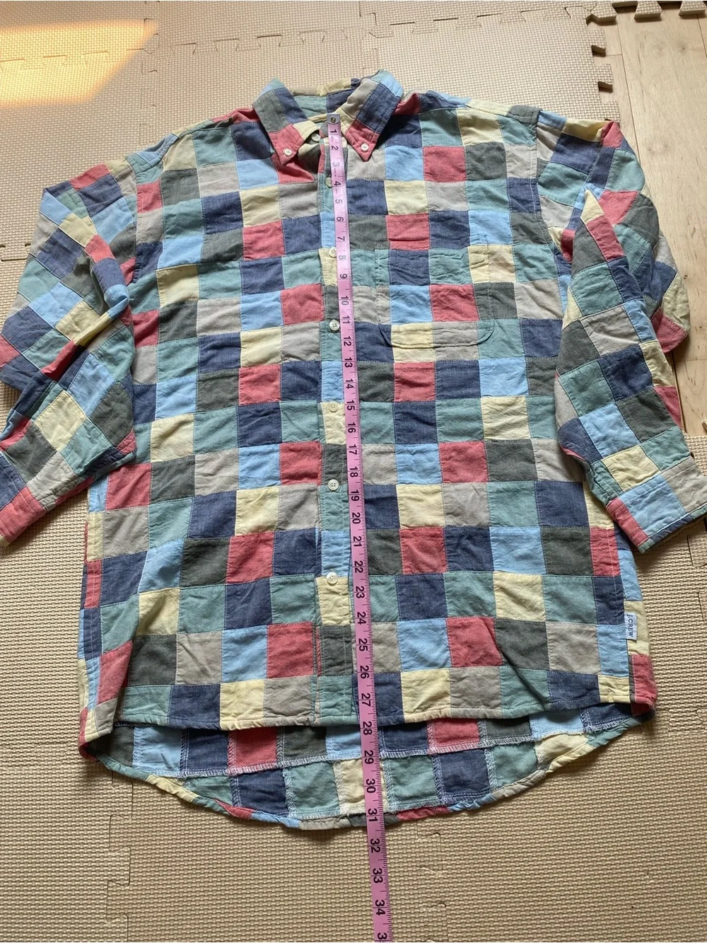 Jcrew Vintage Multicolor Patchwork Button-Down Shirt Size S
